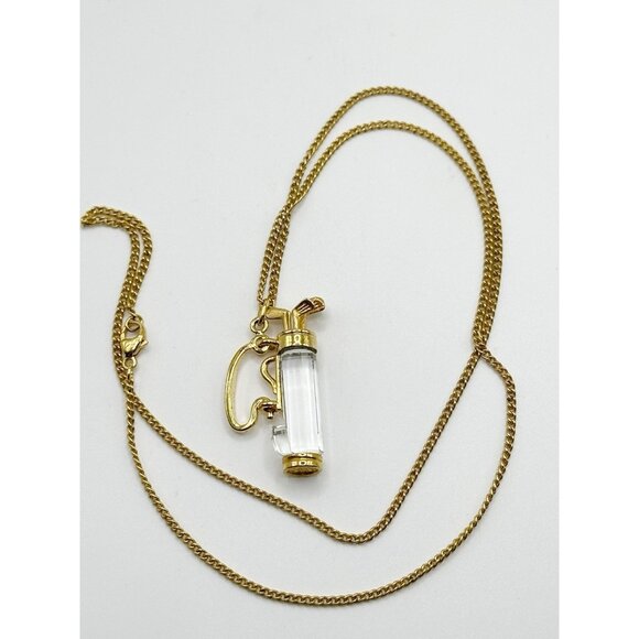 Swarovski Crystal Memories Golf Clubs And Bag Pendant With Chain - Picture 1 of 4